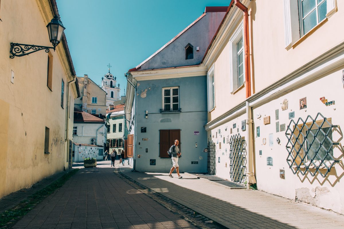 Literatu street in Vilnius, Lithuania