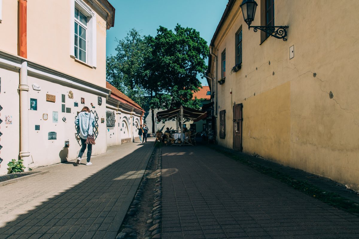 Literatu gatve sight in Vilnius, Lithuania