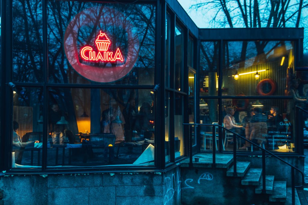 Chaika vegan tearoom in Vilnius