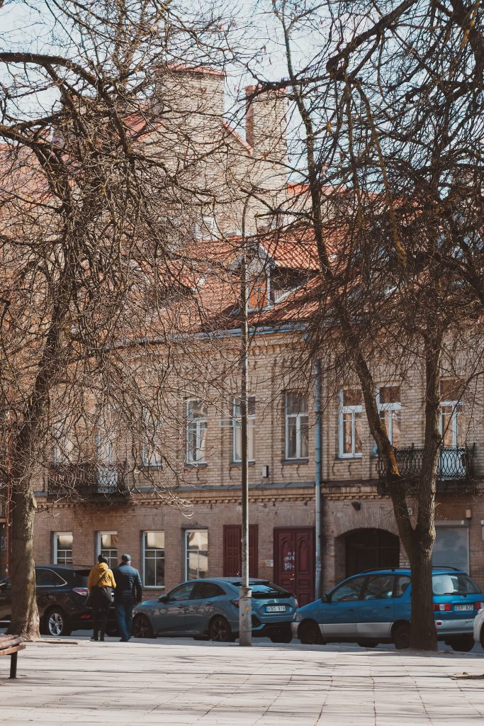 Buildings architecture in Uzupis Vilnius