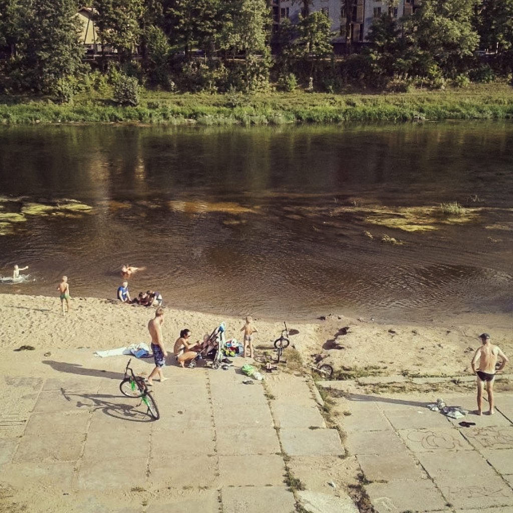 Concrete beach in vilnius